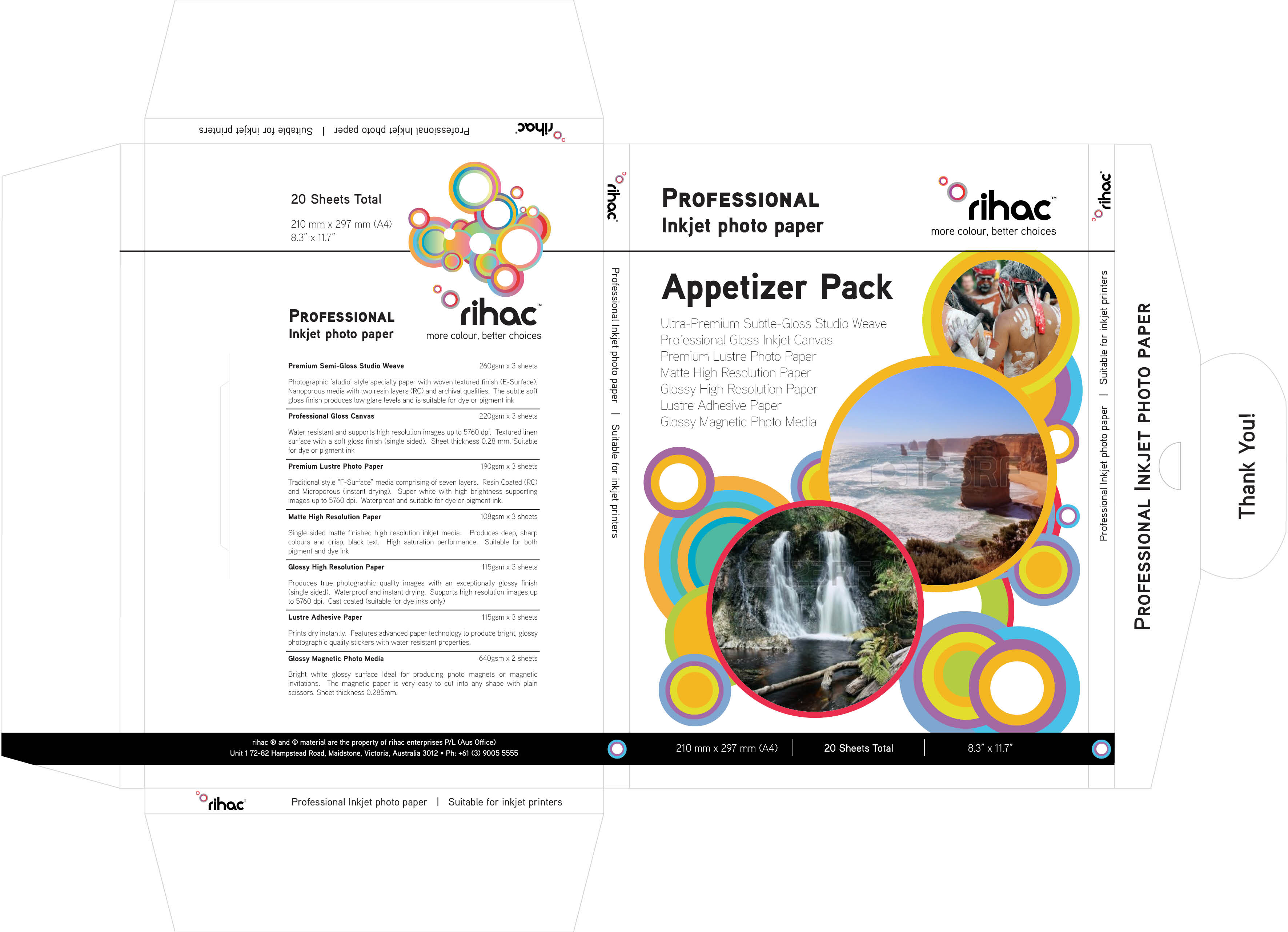 Inkjet paper packaging